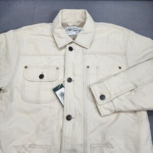 Alpine Design Womens‎ Quilted Lined Chore Coat Natural Khaki ADW24700 Small NEW